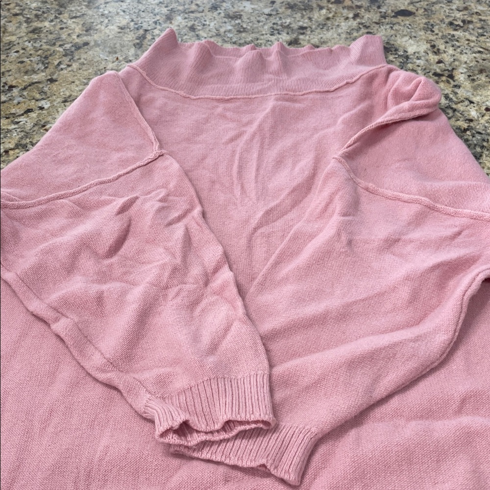 Free People Elegant Pink Off-Shoulder Sweater Dress - Picture 10 of 13